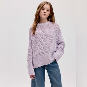 NWT | GAP Kids | Crochet Sweater | Petal Purple | Size Small